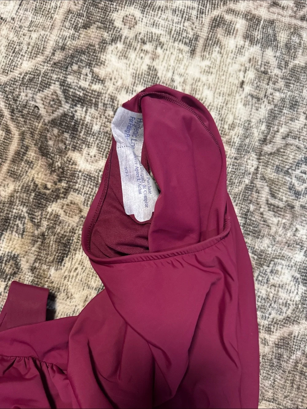Aqua Green Berry-Red One-Piece Swimsuit